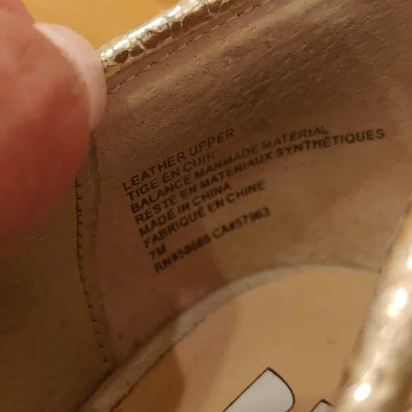 Gold Women's Loafers - Picture 7 of 7